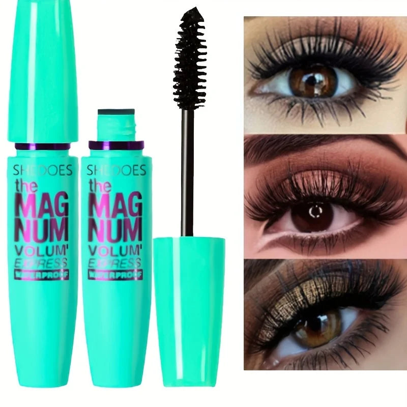 4D Black Waterproof Liquid Fiber Mascara: Thickening, Lengthening, Curling, Long lasting