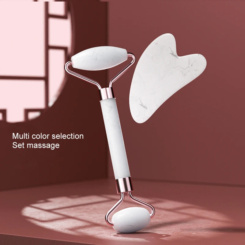 Facial Massage Roller with Scraping Plate