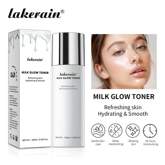 Milk Glow Toner Brightening Skin - Powerfully Moisturizes Relieve Dry and Tired Skin Locks in Moisture 100ML