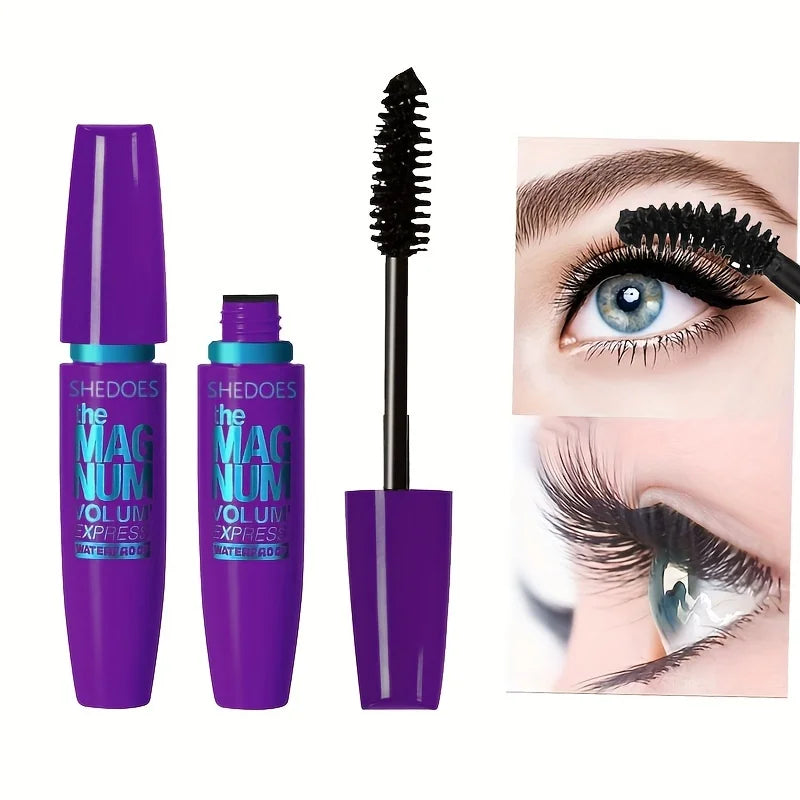 4D Black Waterproof Liquid Fiber Mascara: Thickening, Lengthening, Curling, Long lasting