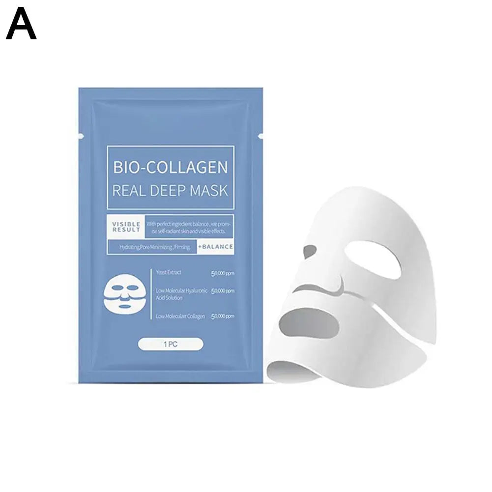 Bio Collagen Real Deep Mask Shrink Pores Deep Hydration Overnight Brightening Face Mask