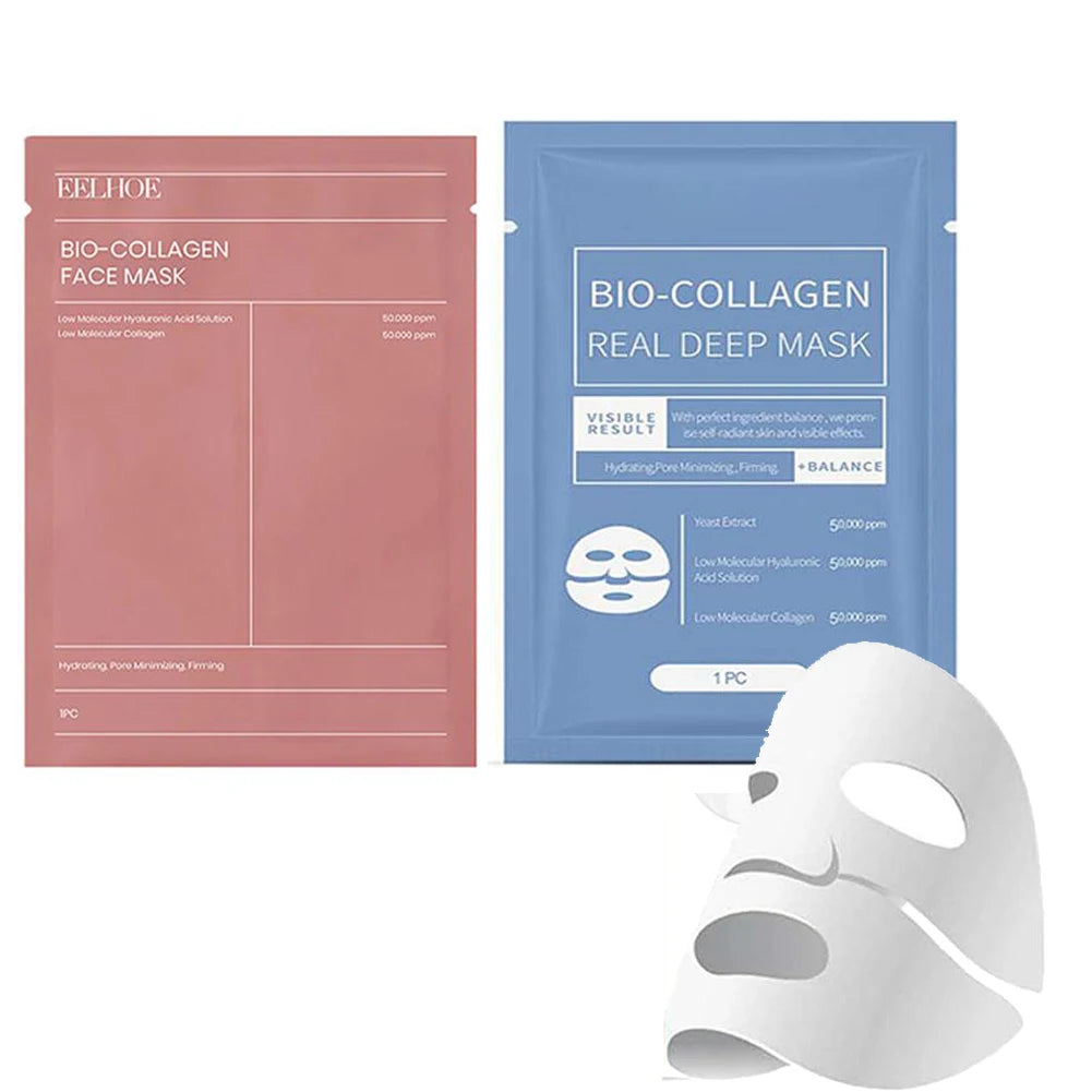 Bio Collagen Real Deep Mask Shrink Pores Deep Hydration Overnight Brightening Face Mask