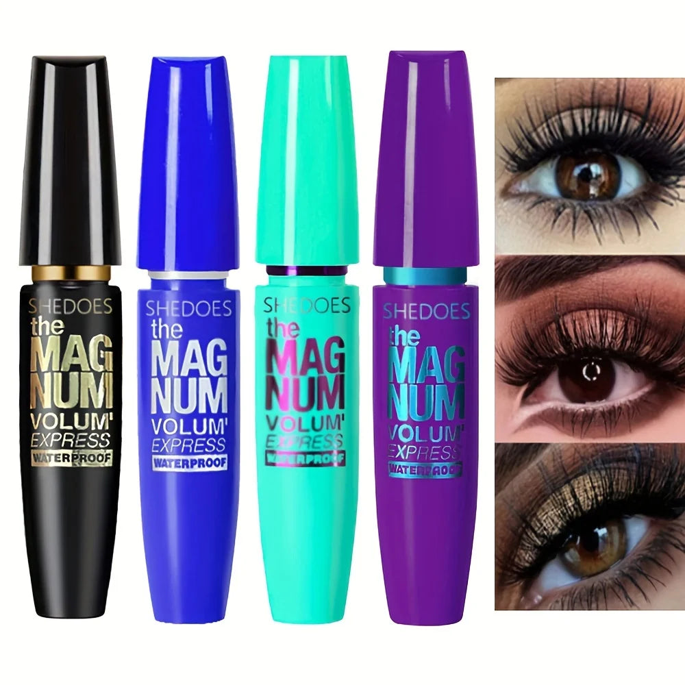 4D Black Waterproof Liquid Fiber Mascara: Thickening, Lengthening, Curling, Long lasting