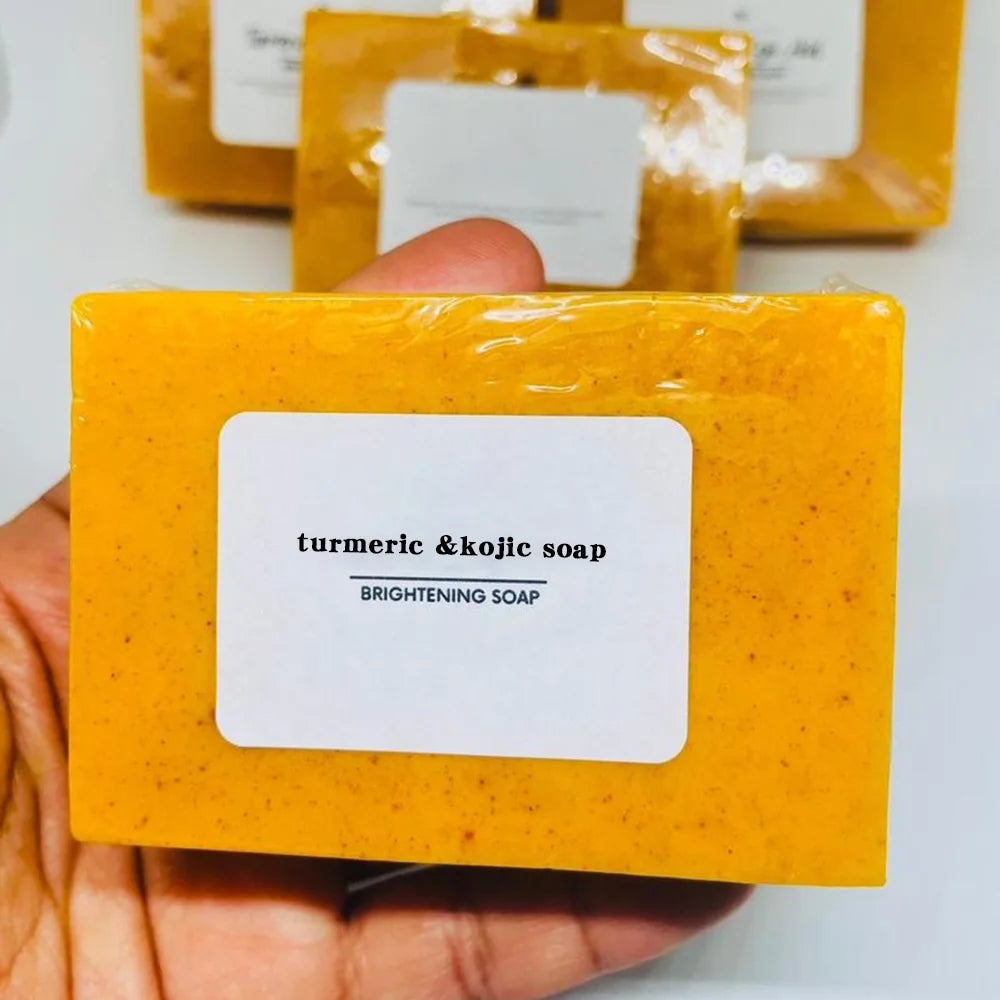 Turmeric Kojic Acid Soap Dark Spot Acne Removal Even Skin Tone Smooth Skin Handmade Soap